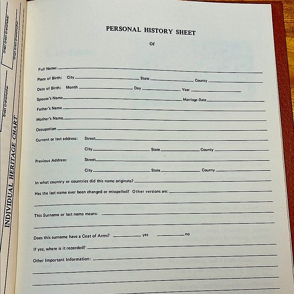 Vintage Genealogy Book | The Family Heritage Book (1979) | Hardcover - Picture 8 of 10